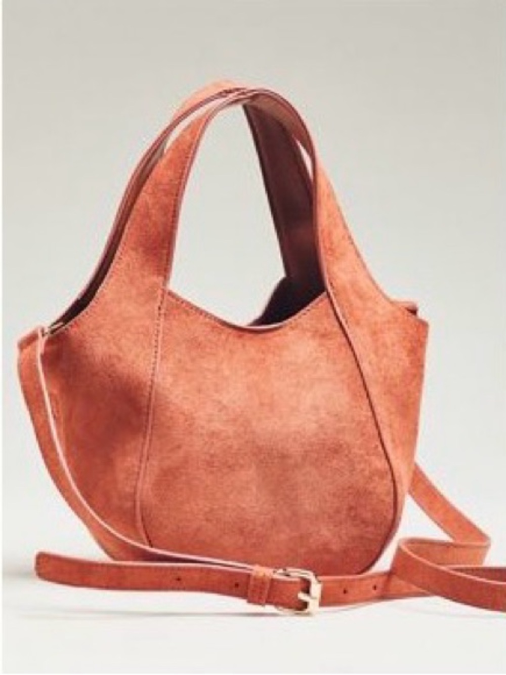 Anthropologie Sonia Faux Suede Mini Slouchy
Tote Bag - Tan Color